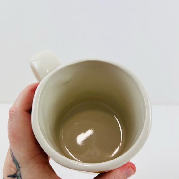 Anthropologie Cream ‘J’ Initial Floral Hand-painted Ceramic Large Mug - Picture 7 of 11